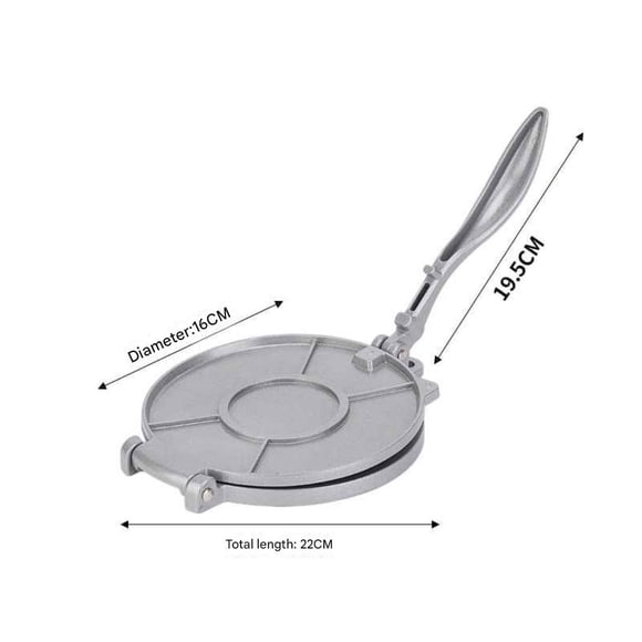 Export-Quality Aluminum Alloy Tortilla Press - Small Black Dough Maker for Round Dumpling Wrappers & Handmade Tortillas, Time-Saving Kitchen Gadget for Lazy Cooks, Custom Branding Available,