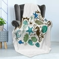 thumbnail image 4 of Nautical Soft Flannel Fleece Blanket, Heart Created with Underwater Creatures Aquatic Animals Love Seahorse Shell Crab, Cozy Plush for Indoor and Outdoor Use, 50" x 60", Multicolor, by Ambesonne, 4 of 5