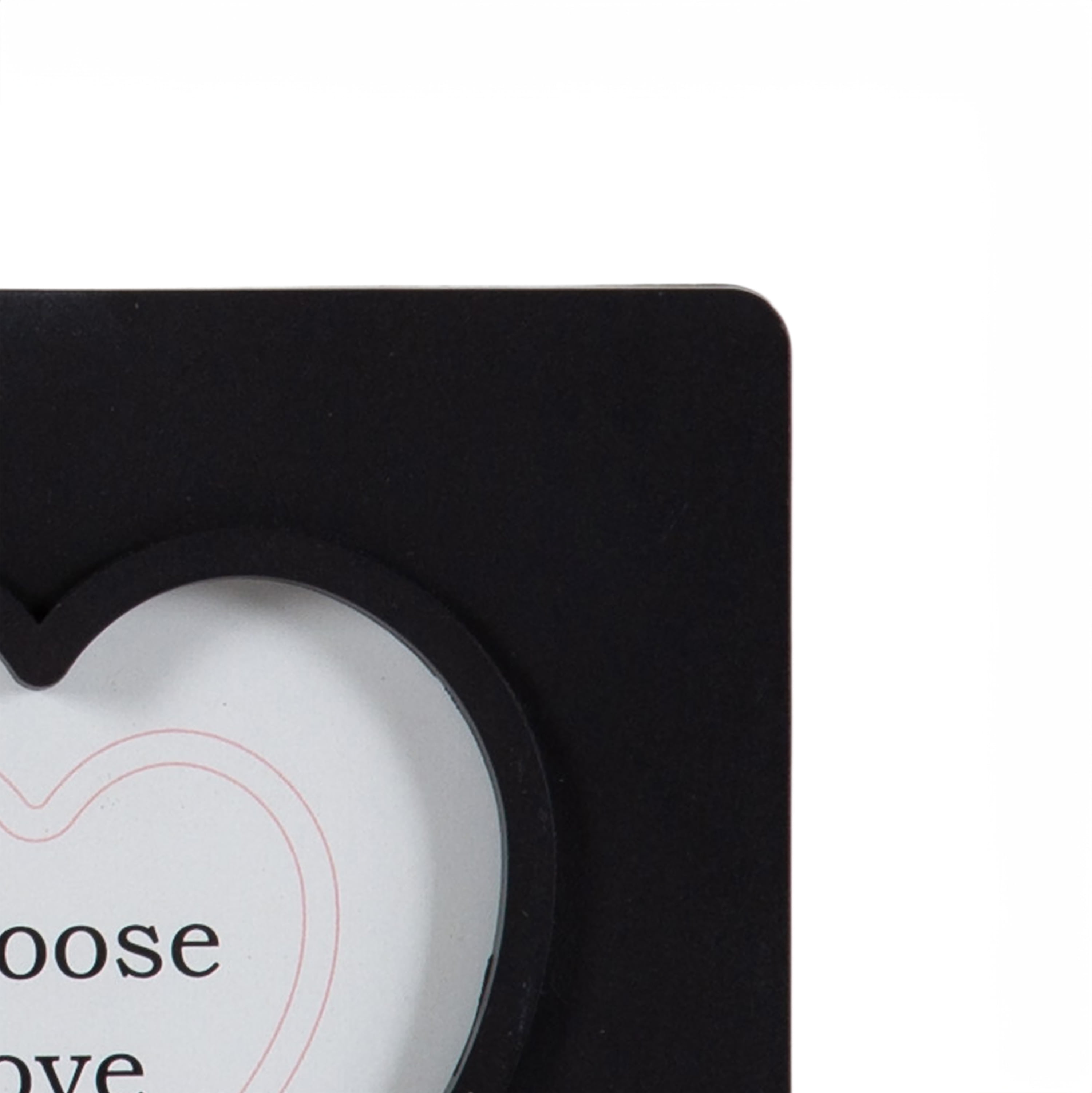 (3 pack) DesignOvation 4x4 Heart Black Decorative Tabletop Picture Frame