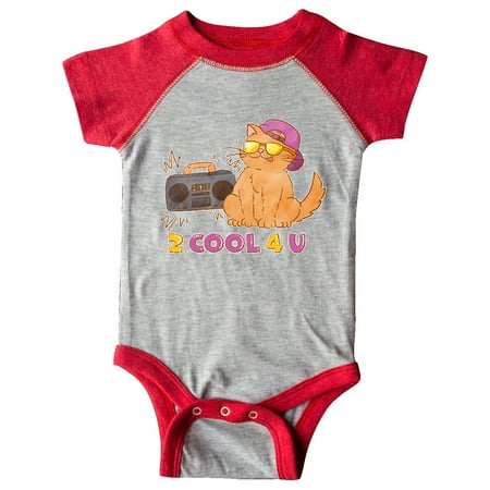 

Inktastic 2 Cool 4 U Cute Orange Cat with Stereo Gift Baby Boy or Baby Girl Bodysuit