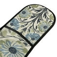 thumbnail image 4 of Yayeee Double Oven Mitt Kitchen Heat Resistant Baking 35" x7" Quilted Glove, Blue Floral Pattern, 4 of 6