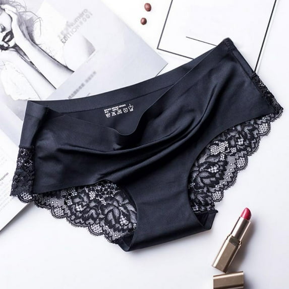 Sexy Lace Underwear for Women Frozen Silk Seamless Panties with Silky Tactile Touch,Assorted Colors S/M/L/XL/2XL/3XL