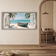thumbnail image 6 of Ocean Beach Window Canvas Wall Art - Summer Coastal Seascape Picture Landscape Canvas Prints, Horizontal Tropical Sea Paintings Artwork for Home Decor, 6 of 7
