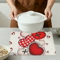thumbnail image 4 of Unique Bargains Set of 6 Love Hearts Placemats for Anniversaries White Floral, 4 of 6