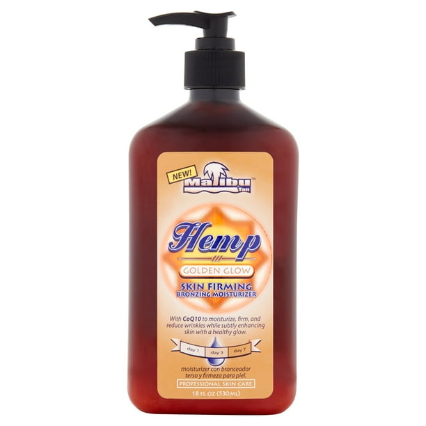 Malibu Tan Hemp Skin Firming Bronzing Body Moisturizer Golden Glow 18 Oz Walmart Com Walmart Com