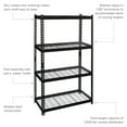 thumbnail image 3 of Iron Horse 2300 Riveted Steel Wire Deck Shelving 4-Shelf Unit, 18D x 36W x 60H, Black, 3 of 19