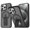 Black, variant on Allytechgroup Shockproof Kickstand Back Cover Cell Phone Case for Apple iPhone 13 Pro Max, Gray