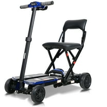 Automatic Folding 4 Wheel Power Electric Mobility Scooter w/Remote for Elderly, Blue