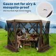 thumbnail image 6 of JustSmart 10x10FT 6-Sided Gazebo Tent – Waterproof UV-Protected Screen Tent, Portable Camping Canopy with Carry Bag, Guy Ropes & Stakes for Camping/Outdoor Party/Backyard, 6 of 8