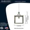 thumbnail image 2 of Sunshine Lighting B3167052 Gray Wood Ambiate Loggia Rustic Farmhouse Pendant Light Fixture E26 Base - 40W - Brown, 2 of 5