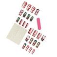 thumbnail image 2 of Christmas French Tip Press on Nails Short Square Coffin Christmas Fake Nails Christmas Tree Glue on Nails Full Cover Acrylic Nails with Snowflake Designs New Year French Acrylic Nails for Women 24Pcs, 2 of 6