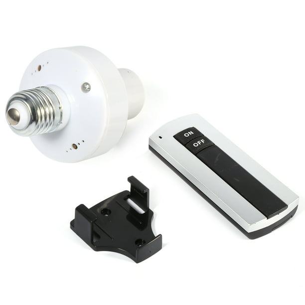 Garosa Support de lumière de télécommande sans fil, vis E27 télécommande  sans fil lampe porte-ampoule capuchon interrupteur de douille 220V, vis E27  