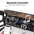 thumbnail image 4 of Outfunny 12V Kids Ride on Toys, 2 Seater Electric Ride on Truck Car for Big Kids with Remote, Bluetooth - White, 4 of 10