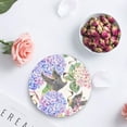 thumbnail image 4 of FMSHPON Hydrangea and Crane Watercolor Style Set of 4 Round Coaster for Drinks, Absorbent Ceramic Stone Coasters Cup Mat with Cork Base for Home Kitchen Room Coffee Table Bar Decor, 4 of 6