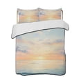 thumbnail image 2 of Ocean Sunset Twin XL Size Down Alternative Comforter, Lightweight Comforter Quilt Bedding Set with Pillow Shams Modern Orange Blue Oil Painting Seagull All Seasons Bed Comforter Duvet Insert 68"x98", 2 of 7