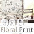 thumbnail image 4 of Cortinas Jinchan de lino con estampado floral de 214 cm de longitud para sala de estar, 4 of 9