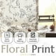 thumbnail image 2 of Cortinas Jinchan, mezcla de lino, diseño floral, 2 paneles, 240 x 127 cm, 2 of 7