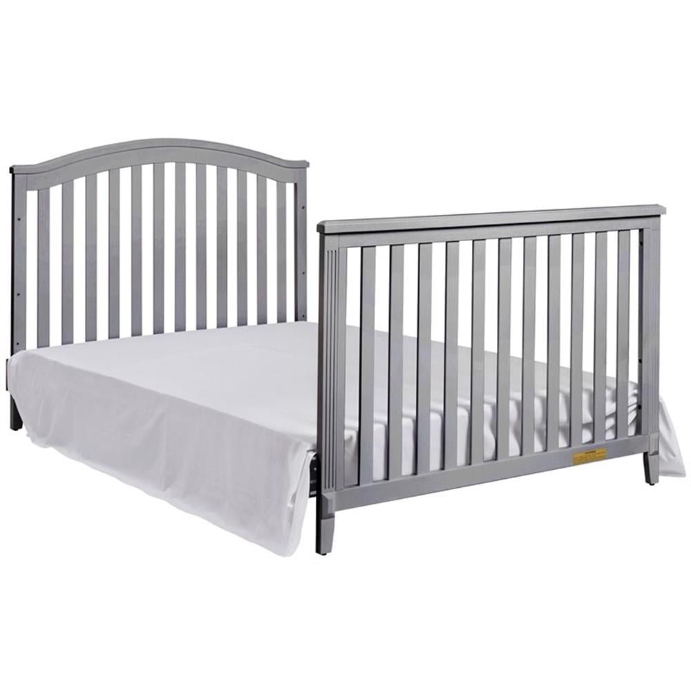 AFG Baby Furniture Kali II 4-in-1 Convertible Crib and Leila 2-Drawer Changing Table Gray