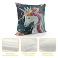 thumbnail image 4 of Creowell  Throw Pillow Cover Unicorn Wildflowers Decor Lumbar Pillow Case Cushion for Sofa Couch Bed, 4 of 5