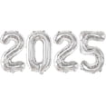 thumbnail image 4 of Globo de aluminio con números plateados Globos de helio plateados para la celebración de la víspera de Año Nuevo 2025 Decoraciones para fiestas Suministros, 4 of 5