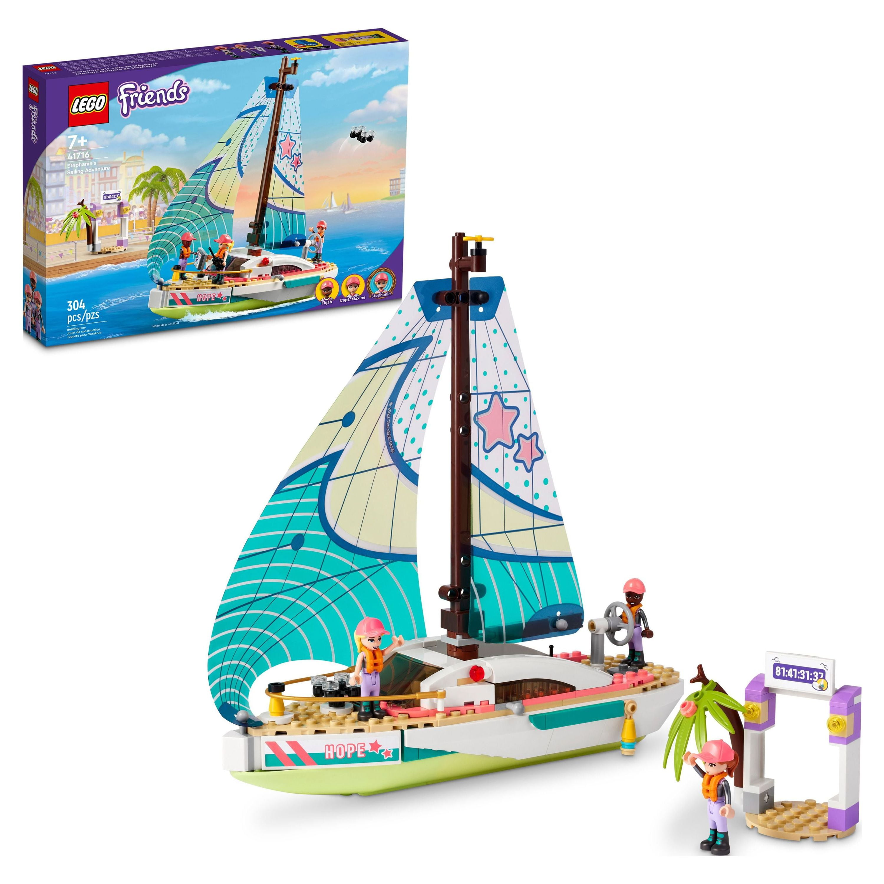LEGO Friends Stephanie s Sailing Adventure 41716 Toy Boat Set for Children 7 Years Old Walmart