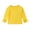 Yellow, variant on Toddler Baby Girl Long Sleeve T-shirt Crew Neck Cotton Ruffles Solid Color Tops for Spring and Autumn