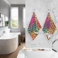 thumbnail image 2 of Coolnut Towels Set of 2 Animal Spots Print for Bathroom Kitchen Travel 16×28 inch, Cotton Bath Towels Lightweight Quickdry for Bathroom Ktichen Travel SPA Gym, 2 of 6