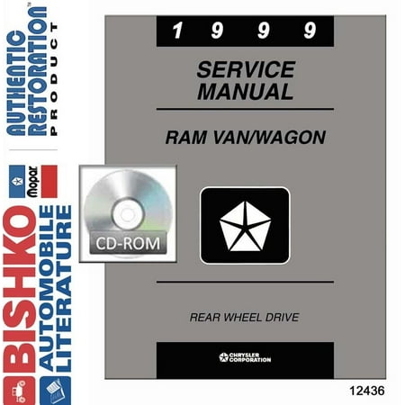 Dodge Van Manual - Bishko OEM Digital Repair Maintenance Shop Manual CD for Dodge Truck Ram Van, Wagon 1999