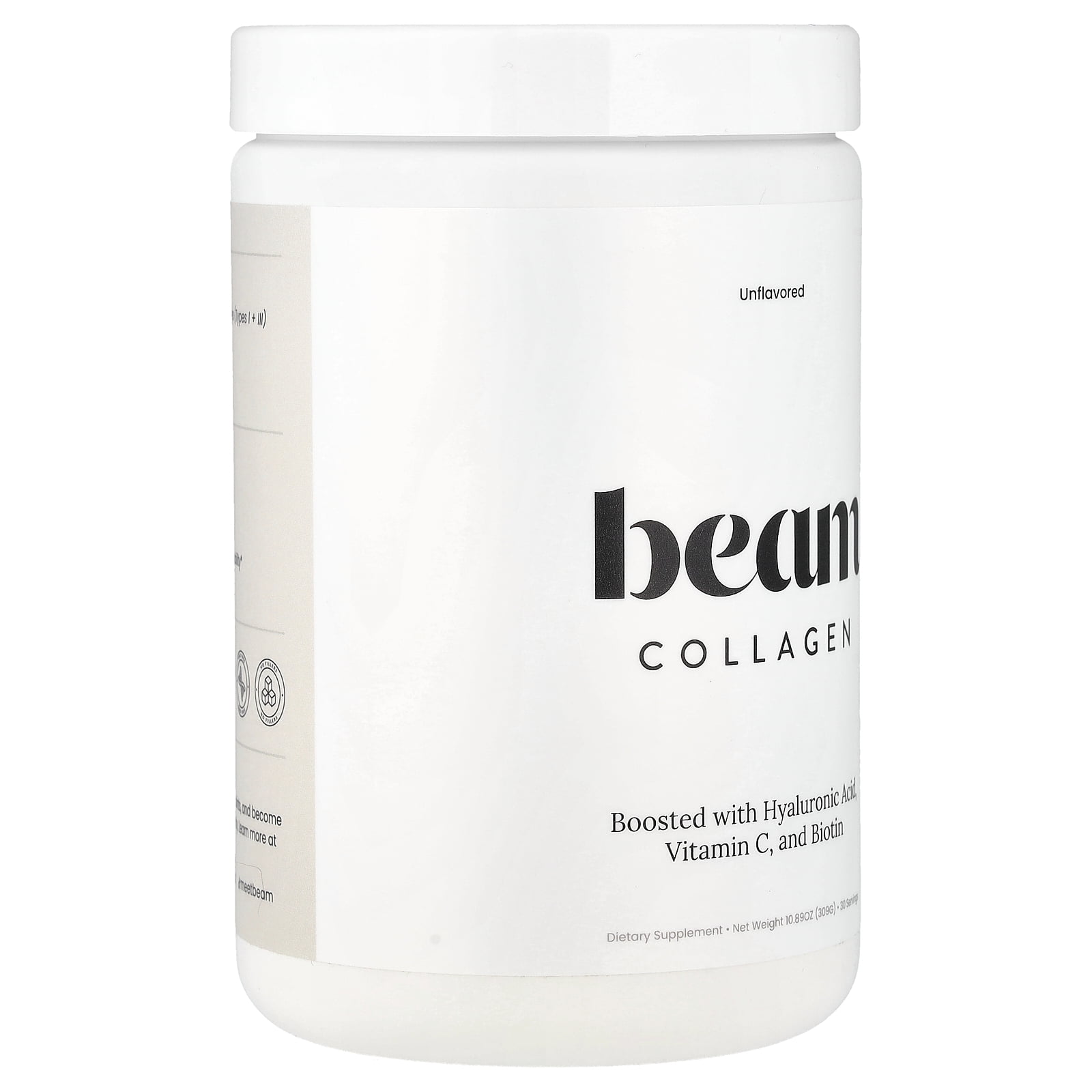 Beam Organics Collagen, Unflavored, 10.89 oz (309 g)