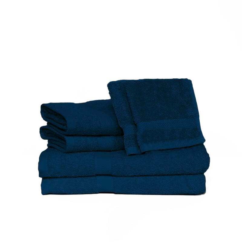 Deluxe Basics 6-Piece Solid Luxury Towel Set, Chocolate