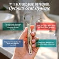 thumbnail image 5 of GuruNanda Tongue Scraper & Cleaner, Fights Bad Breath, Stainless Steel, 2 Pack, 5 of 10