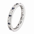 thumbnail image 3 of Sterling Silver Stackable Expressions Created Sapphire Filigree Ring Size 9, 3 of 5