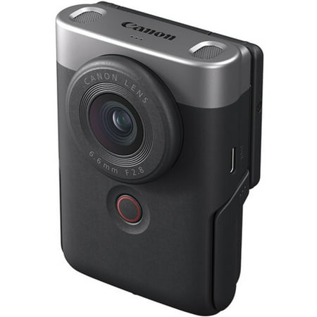 Canon - PowerShot V10 4K Video 20.9-Megapixel Digital Camera for Vloggers and Content Creators - Silver