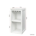 thumbnail image 4 of WHITE color modular wine bar Cabinet with Storage Shelves with Hutch for Dining Room, 4 of 10