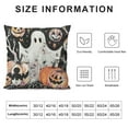 thumbnail image 5 of Lovely Ghost Pillow Covers for Couch Sofa Bed Happy Halloween Pillow Covers Colorful Gradient Style Pillowcase Cushion Case Spider Web and Pumpkin Outdoor Pillow Covers, 5 of 5