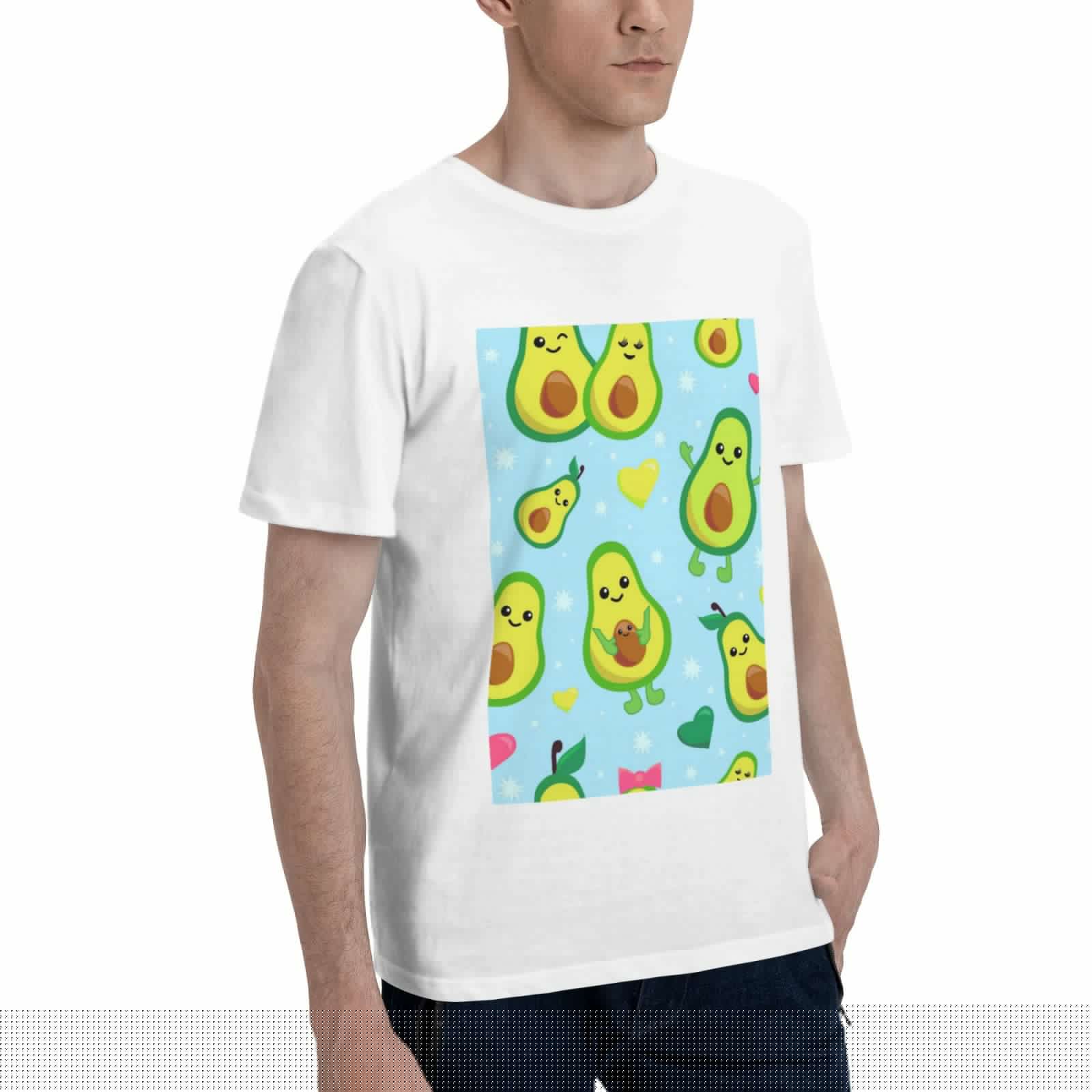 thumbnail image 2 of Bingfone Cartoon Avocado Men'S Loose Fit Short-Sleeve Pocket T-Shirt, 2 of 7