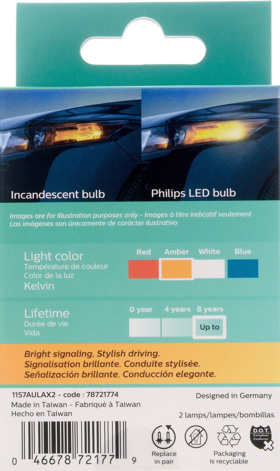 Philips Ultinon 1157A Amber LED, 2 Pack