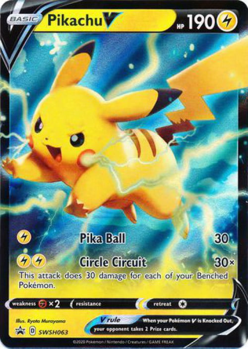 Pack Fresh Pokemon Card Pikachu V SWSH061 Black Star Promo 