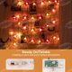 thumbnail image 2 of Cadena de luces de hoja de arce, luces colgantes centelleantes, decoración interior y exterior, jardín, Halloween, Acción de Gracias, fiesta de Navidad, decoración degradada (20 luces) brillar Electrónica, 2 of 5