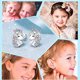 thumbnail image 2 of Pendientes de plata para mujer, hipoalergénicos, pendientes de unicornio de plata esterlina S925, bonitos pendientes de circonita cúbica brillante, joyería de moda, regalos para adolescentes, 2 of 5