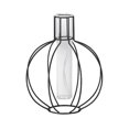 thumbnail image 1 of Florero de de ambre con forma geométrica única de hidropónica para decoración escritor Soledad Soporte de florero de hierro, 1 of 8