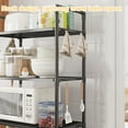 thumbnail image 5 of Qiyester 5 Tier Storage Shelves Adjustable Storage Shelf Heavy Duty Standing Shelf 66 Lbs Capacity for Kitchen Pantry Closet Bathroom Laundry Garage, Black, 5 of 9