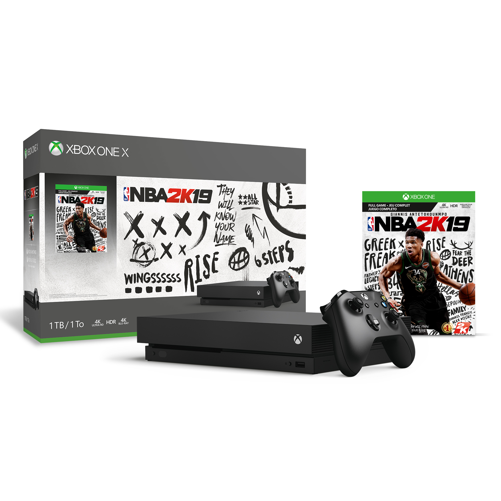 Microsoft Xbox One X 1TB NBA 2K19 Bundle, Black, CYV-00070 - image 3 of 10