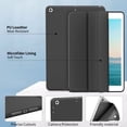 thumbnail image 4 of ZKTUYU Case for iPad 6th Generation 2018/iPad 5th Generation 2017 9.7 inch, with Pencil Holder, Auto Sleep/Wake, Soft TPU Back Slim Lightweight Trifold Stand Smart Cover for iPad 9.7 6/5, Black, 4 of 7