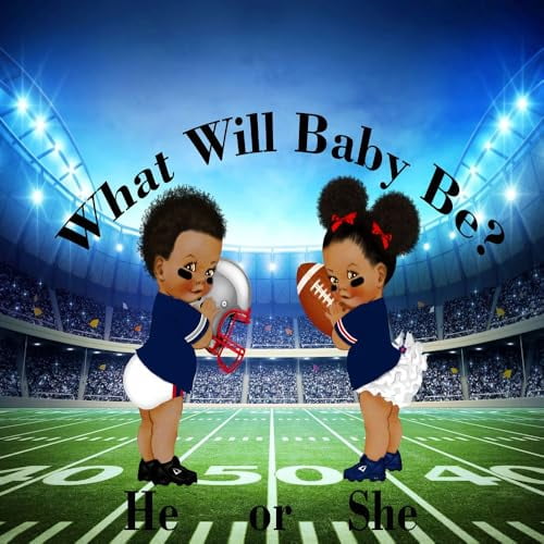 Football Gender Reveal reveal edible cake topper You select the Babies to show and size