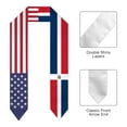 thumbnail image 2 of Dominican Republic & USA United States Flag Shawl Sash Stole Graduation Shawls Wraps Scraf For International Study, 2 of 5