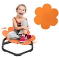 thumbnail image 1 of Qaba Flower-Shaped Kids Swivel Chair, Sensory Spinning Chair, Orange, 1 of 10