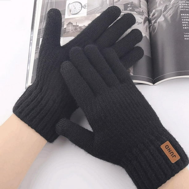 Yinanstore knitting Skiing s Insulated Touchscreen for Cold Weather Winter  Snowboard Snowmobile Running Fishing - Black 