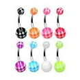 thumbnail image 2 of Checkers Belly Ring UV (Light Blue), 2 of 2