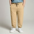thumbnail image 2 of Krdevn Plus Size Boys Pants with Weight Oversized Comfortable Fit Large Children's Casual Trousers for Big Kids,Color:Khaki,Size:7-8 Years, 2 of 5